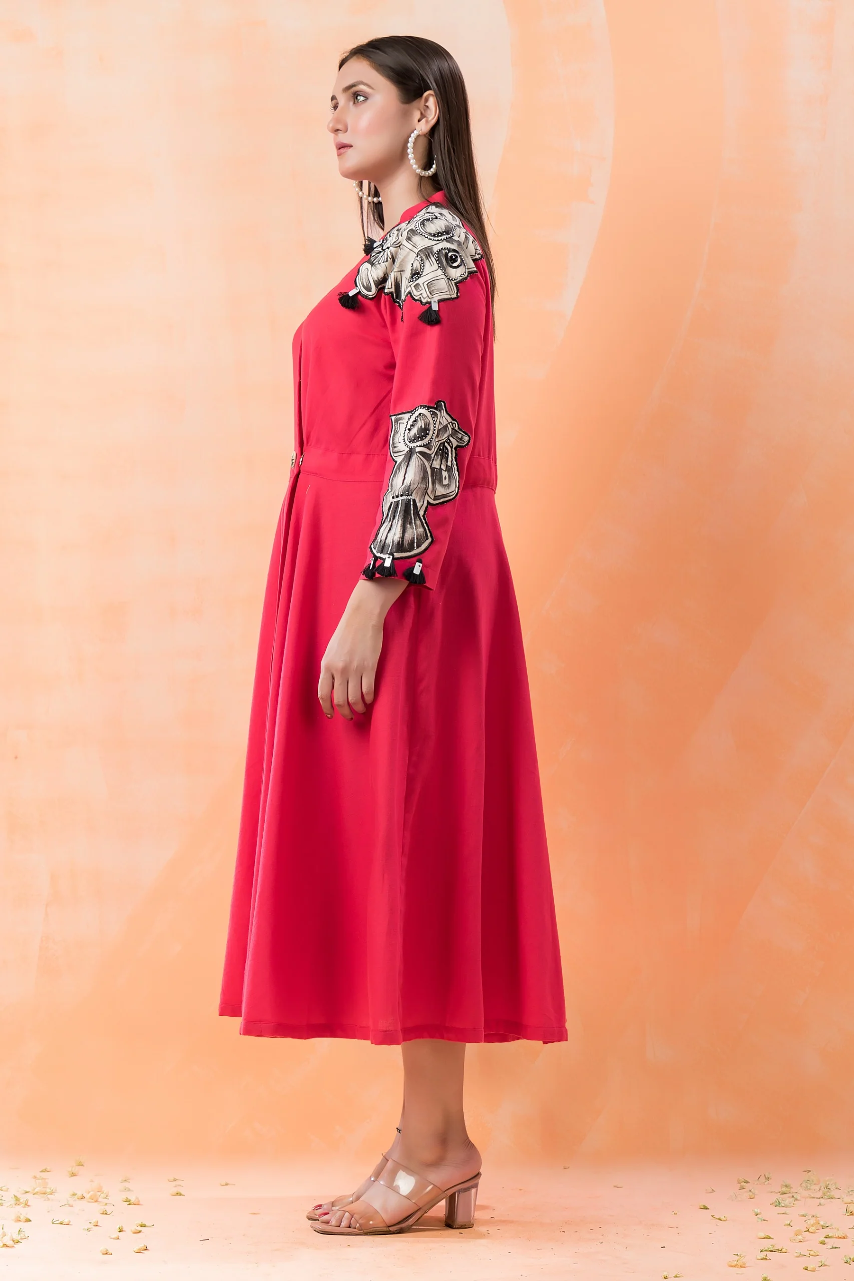 Niharika Scarlet Designer Dress - Image 8