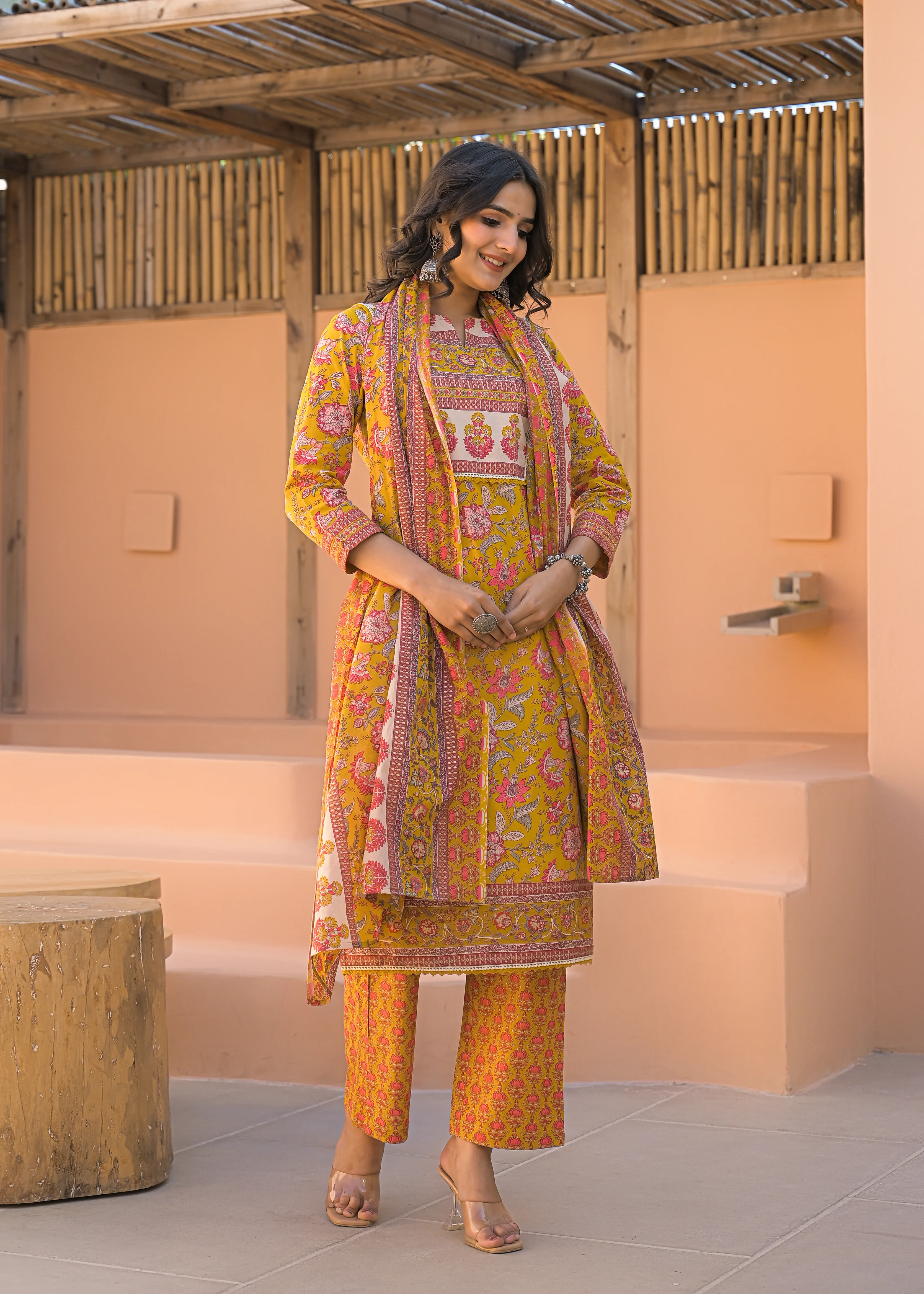 Sahila Amber Cotton Printed Suit Set - Image 7